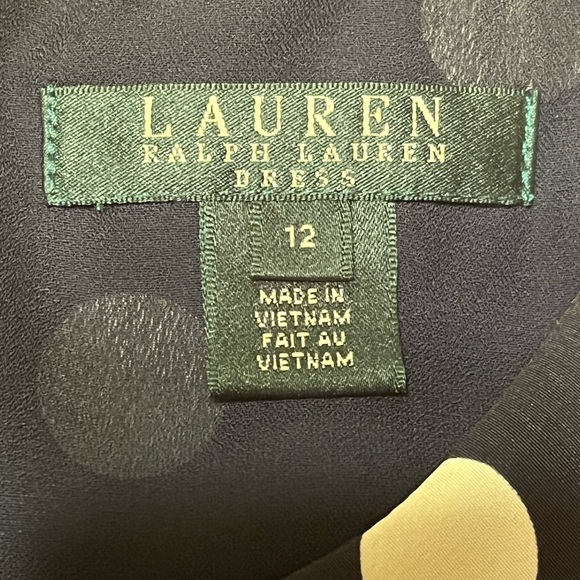 Lauren Ralph Lauren Polka Dot Dress, Size 12 - Picture 3 of 6